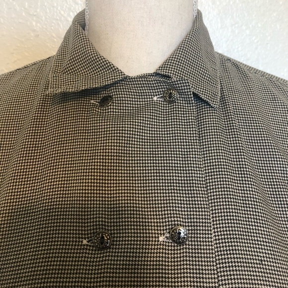 BARNEY'S NEW YORK Blazer Women's Size 6 Black Double Breasted Mini Houndstooth - Picture 8 of 10